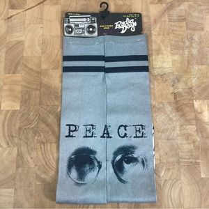 Radio Days The Beatles John Lennon Peace Men’s Crew Socks